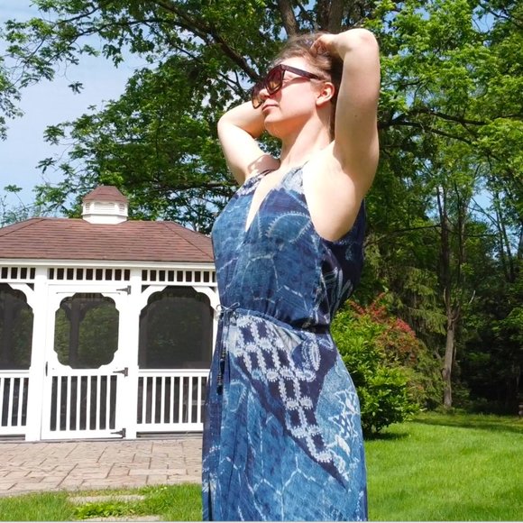 Ralph Lauren Genuine Silk Georgette Sea Flowy Maxi dress Polo Ralph Lauren Maxi - Picture 9 of 17